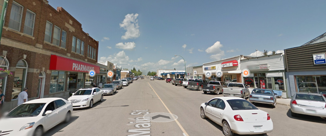 Main Street in Biggar, Saskatchewan